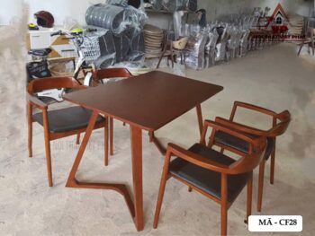 Bàn Ghế Gỗ Cafe Giá Rẻ - Mã CF28