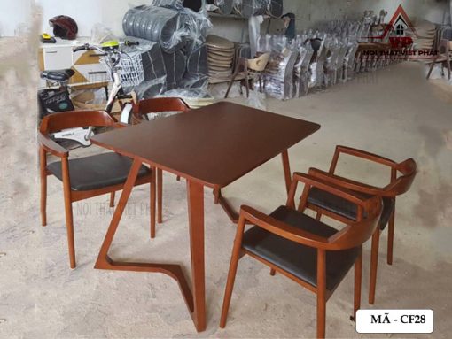 Bàn Ghế Gỗ Cafe Giá Rẻ - Mã CF28