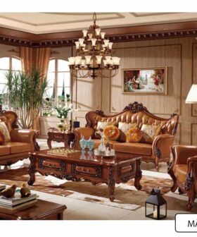 Bàn Ghế Phòng Khách Cổ Điển - Mã CĐ08