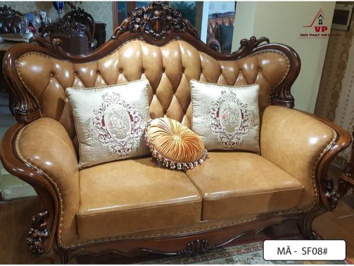 Bàn Ghế Phòng Khách Cổ Điển - Mã CĐ08-3