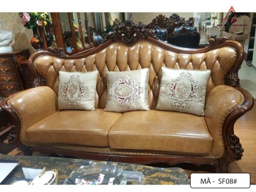 Bàn Ghế Phòng Khách Cổ Điển - Mã CĐ08-4