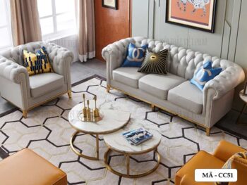 Sofa Băng Da Cao Cao Cấp - Mã CC51-2