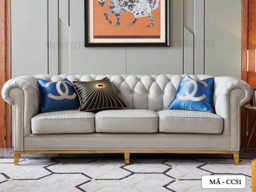 Sofa Băng Da Cao Cao Cấp - Mã CC51