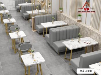 Sofa Cafe Bọc Da - Mã CF30-2