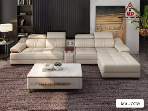 Sofa Cao Cấp Bọc Da - Mã CC39-1