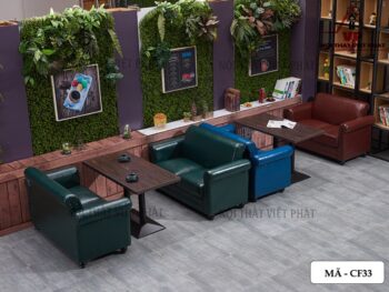 Sofa Da Quán Cafe - Mã CF33-2