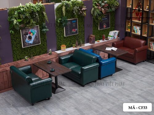 Sofa Da Quán Cafe - Mã CF33-2