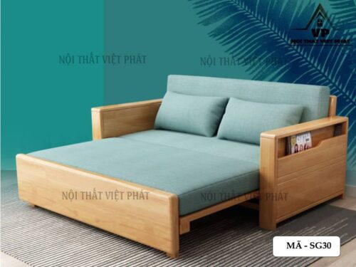 Sofa Giường Kéo Gỗ - Mã SG30-1