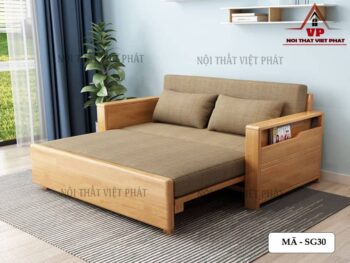 Sofa Giường Kéo Gỗ - Mã SG30-3