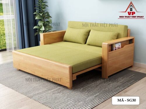 Sofa Giường Kéo Gỗ - Mã SG30-4