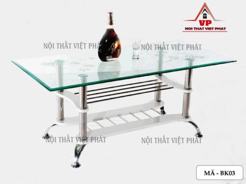 Bàn Sofa Kính Giá Rẻ - Mã BK03
