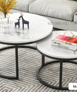 Bàn Sofa Mặt Đá Chân Sắt - Mã BK19