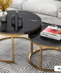 Bàn Sofa Mặt Đá Chân Sắt - Mã BK19-3