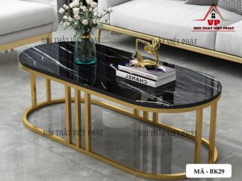 Bàn Sofa Mặt Đá Oval - Mã BK29-1