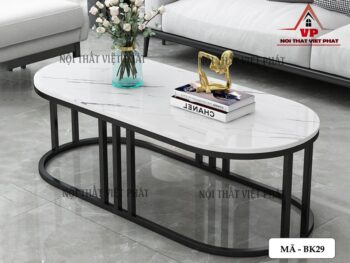 Bàn Sofa Mặt Đá Oval - Mã BK29-3
