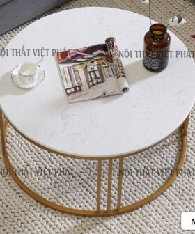Bàn Sofa Mặt Đá Tròn - Mã BK24