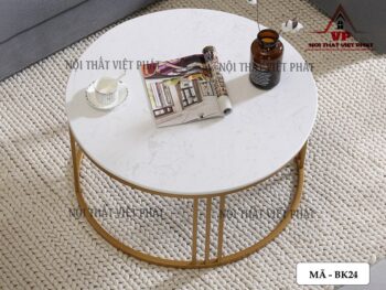 Bàn Sofa Mặt Đá Tròn - Mã BK24