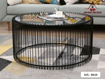 Bàn Sofa Tròn Chân Sắt - Mã BK18-1