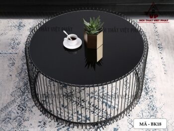 Bàn Sofa Tròn Chân Sắt - Mã BK18