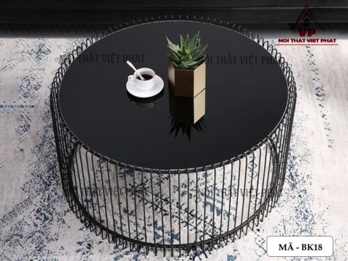 Bàn Sofa Tròn Chân Sắt - Mã BK18