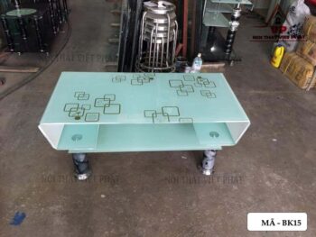 Bàn sofa Uốn Mặt Kính - Mã BK15-2