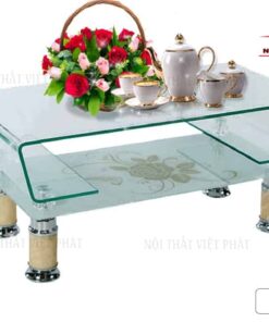 Bàn sofa Uốn Mặt Kính - Mã BK15