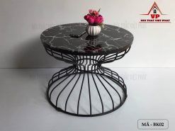Bàn Trà Chân Sắt Mặt Kính - Mã BK02-5