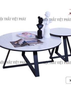 Bàn Trà Tròn Chân Sắt - Mã BK28
