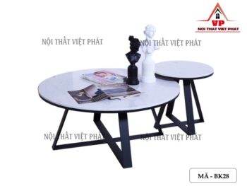 Bàn Trà Tròn Chân Sắt - Mã BK28
