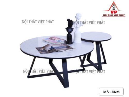 Bàn Trà Tròn Chân Sắt - Mã BK28