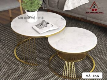 Bàn Trà Tròn Mặt Đá - Mã BK32