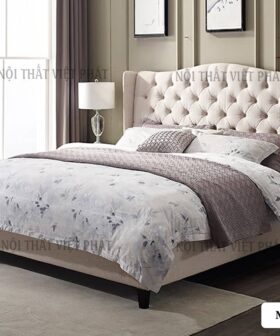 Giường Bọc Nỉ Cao Cấp - Mã GN02