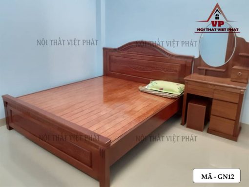 Giường Ngủ Gỗ Thịt - Mã GN12