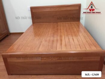 Giường Ngủ Gỗ Tự Nhiên Hiện Đại - Mã GN09