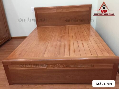 Giường Ngủ Gỗ Tự Nhiên Hiện Đại - Mã GN09