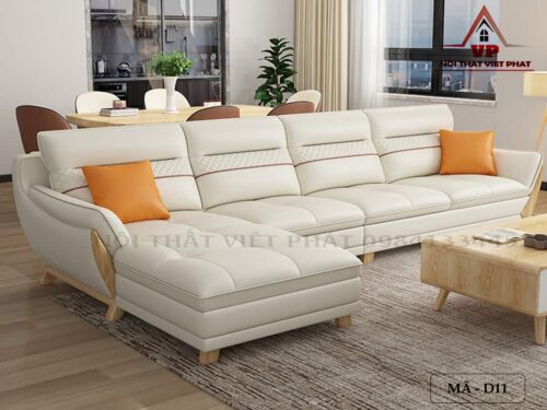 Sofa Da Phòng Khách Đẹp - Mã D11-1