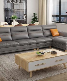 Sofa Da Phòng Khách Đẹp - Mã D11