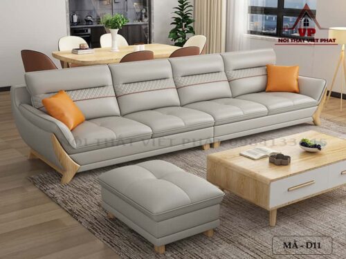 Sofa Da Phòng Khách Đẹp - Mã D11-3