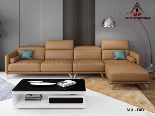 Sofa Da Phòng Khách TPHCM - Mã D03-4