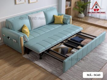 Sofa Bed Màu Xanh - Mã SG63-3