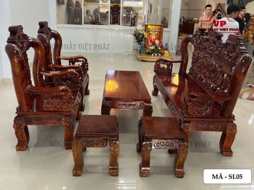 Bàn Ghế Sa Lông Gỗ Cao Cấp – Mã SL05-1