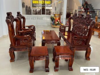 Bàn Ghế Sa Lông Gỗ Cao Cấp – Mã SL05-3