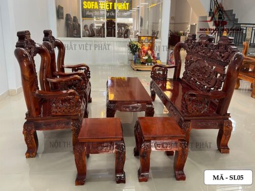 Bàn Ghế Sa Lông Gỗ Cao Cấp – Mã SL05-3