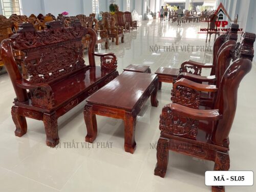 Bàn Ghế Sa Lông Gỗ Cao Cấp – Mã SL05-4