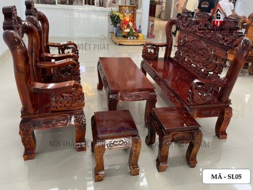 Bàn Ghế Sa Lông Gỗ Cao Cấp – Mã SL05