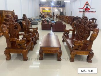Bộ Ghế Salon Gỗ Cột 14 – Mã SL11-1