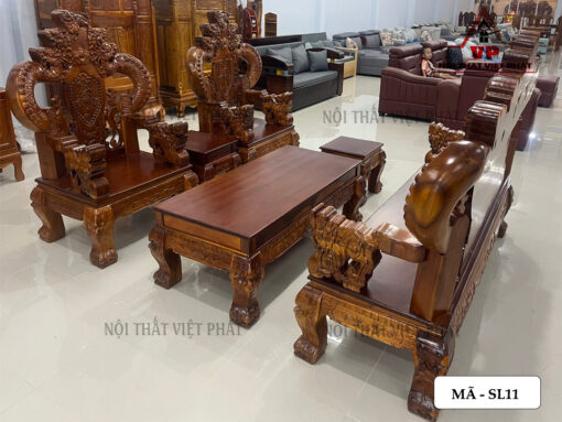Bộ Ghế Salon Gỗ Cột 14 – Mã SL11-2
