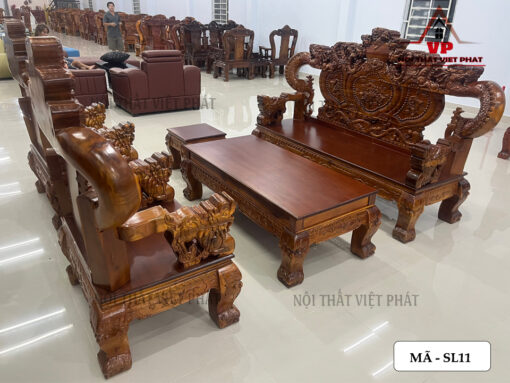 Bộ Ghế Salon Gỗ Cột 14 – Mã SL11-3