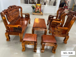 Bộ Sa Lông Gỗ Mã Đáo Thành Công Đẹp Cột 10 – Mã SL08-2