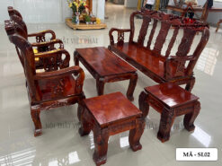 Bộ Sa Lông Gỗ Phòng Khách Phúc Lộc Thọ - Mã SL02-6